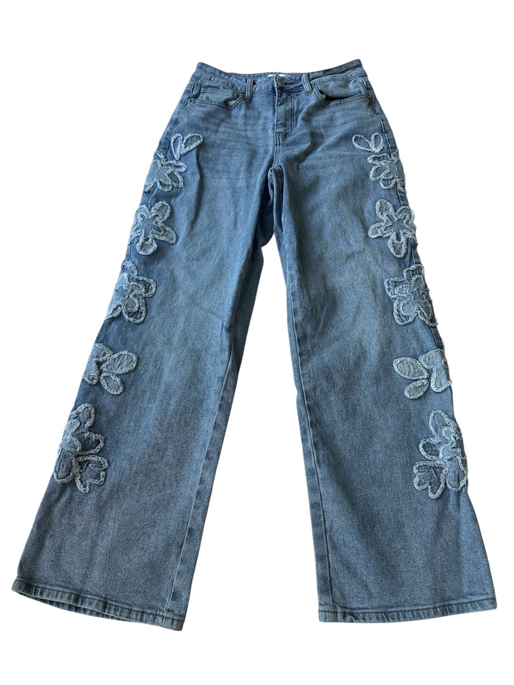 Altar’d State Pollie Patched Jeans in Medium Wash